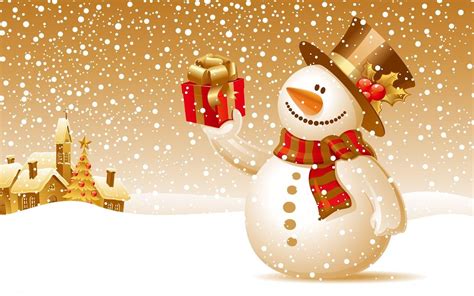 Christmas Snowman Wallpapers Wallpaper Cave