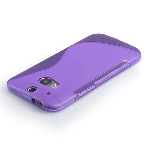 Caseflex Htc One M8 Silicone Gel S Line Case Purple