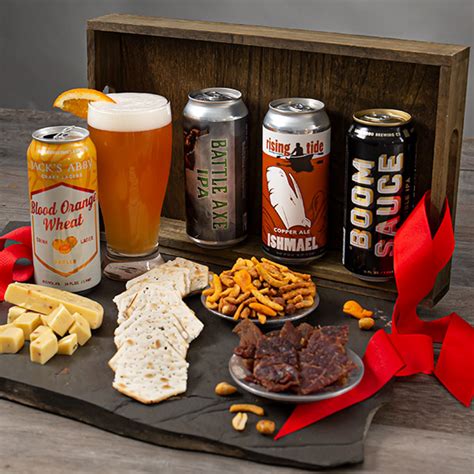 The Ultimate Beer And Snacks T Crate Four Tall Beers T Baskets