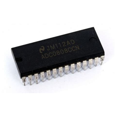 Adc0808 8 Bit Ad Converter With 8 Channel Multiplexer Ic Dip 28