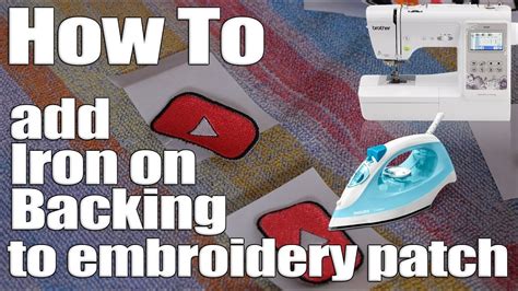How To Put Iron On Backing On Your Embroidery Patch Youtube