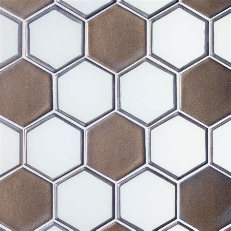 Hexagon 3.5″ Frame dip mosaic - Encore Ceramics