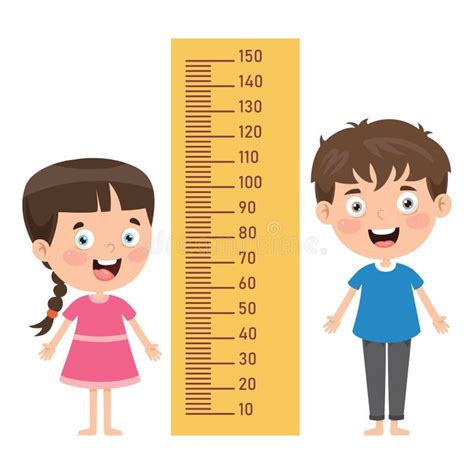 Height Measure For Little Children Stock Vector Illustration Of Long