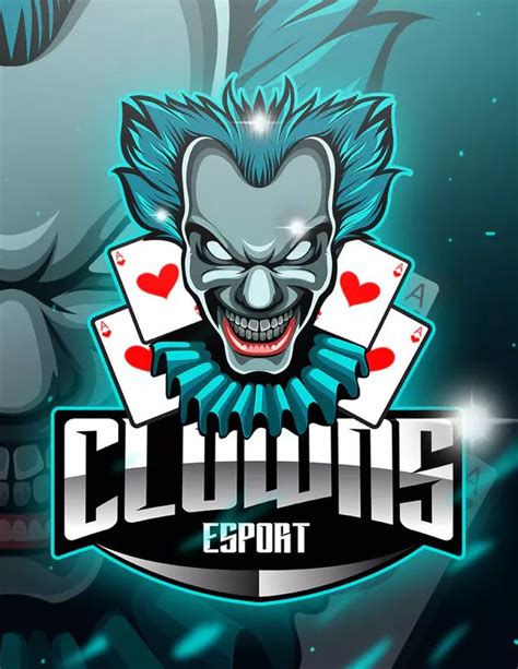 Clowns Mascot And Esport Logo Template Ai Eps Game Logo Design Logo