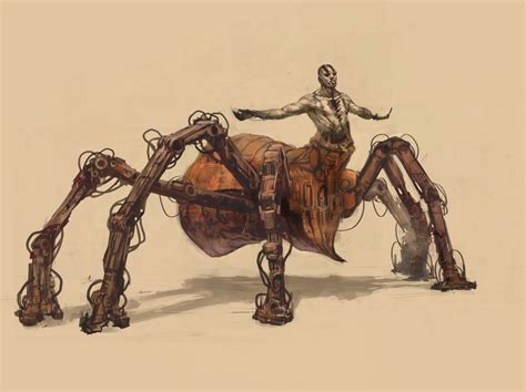 Artstation Humanoid Spider Mech Bill Thompson Character Design