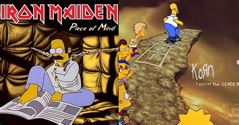 Metallica Korn Iron Maiden And Slayer Album Art Reimagined W Simpsons