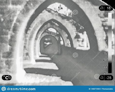 Thermal Image Of Ruins Stock Illustration Illustration Of Analysis