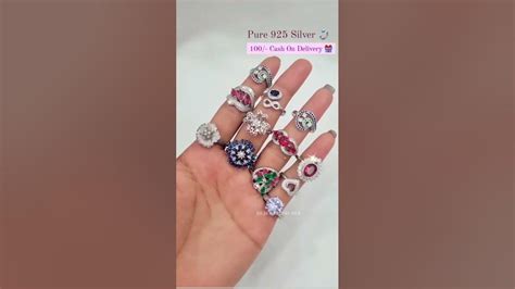 Pure Silver 925 Rings 💍💕follow For More 🔥 All India Delivery 🎁 Whatsappscreenshot On