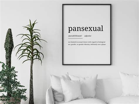 Pansexual Definition Printable Art Pansexual Quote Digital Etsy