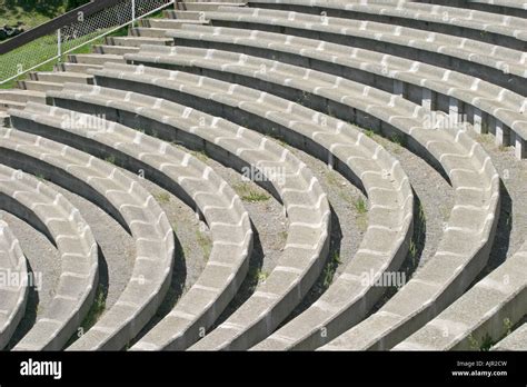 Curved Amphitheatre Seating Stock Photo Alamy