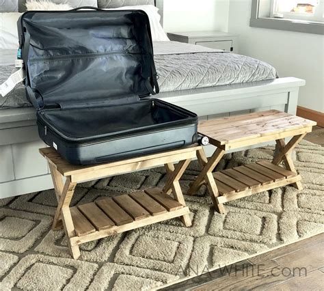 Upgraded Luggage Rack Or Suitcase Stand Benches Suitcase Stand