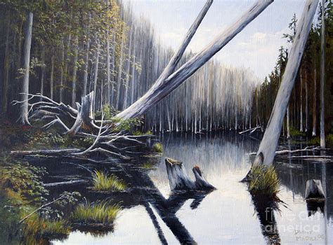 Northern Wetlands Painting By Dinny Madill
