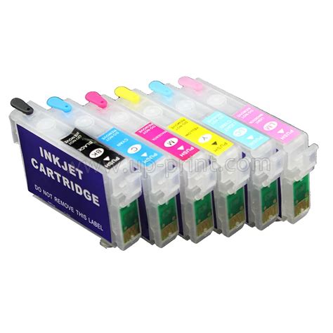 10sets T0781 Refillable Ink Cartridge For Epson Stylus Photo R260 R280