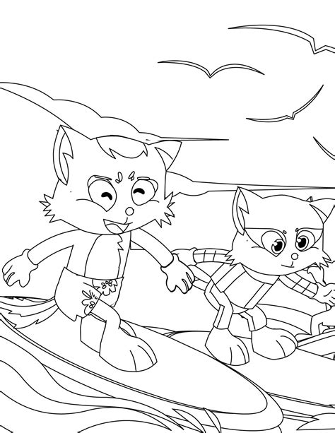 Download Coloriage Surfeur à imprimer sur COLORIAGES .info
