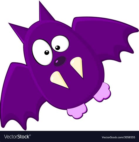 Cartton Of Purple Bat Royalty Free Vector Image