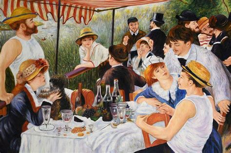 Pierre Auguste Renoir Luncheon Of The Boating Party Hand Painted Oil
