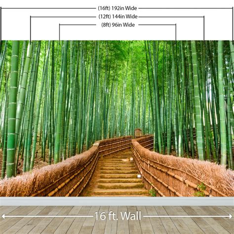 Japanese Bamboo Forest Arashiyama Woods Wall Mural 6043 Forest Wall