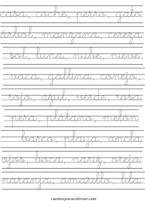 Ejercicios De Caligrafía Para Infantil Para Imprimir Handwriting