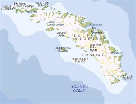 South Georgia Island On World Map United States Map