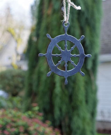 Nautical Wheel Ornament | Ship Ornament | Pirate Ship Ornament | Christmas Ornament | Nautical ...