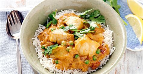 Fish Tomato And Coconut Curry With Basmati Rice