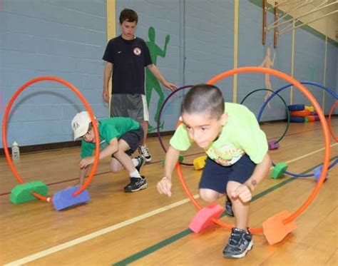 Indoor Obstacle Course Using Hula Hoops Totally Need To Do This For