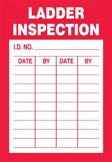 Accuform Signs Adhesive Ladder Inspection Sticker 5 Pack