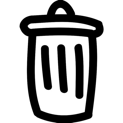 Trash Can Hand Drawn Symbol Vector Svg Icon Svg Repo
