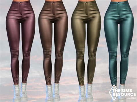 Female High Waisted Leather Pants By Saliwa At Tsr Sims 4 Updates