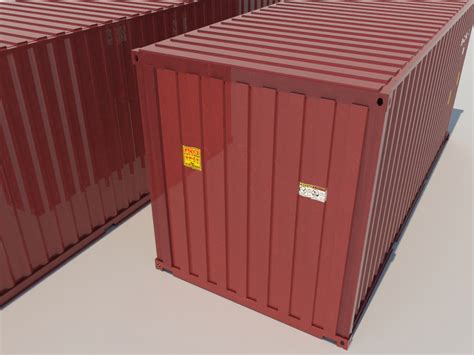 Shipping Cargo Containers Red 3d Model 3d Models World