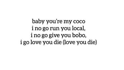 Coco Lyrics By Ddboy Berenzzy And Pearls Youtube
