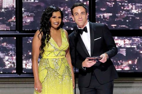 Mindy Kaling Bj Novak Nod To Complicated Relationship At Emmys