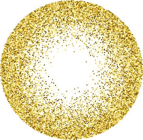 Glitter Golden Circle Png