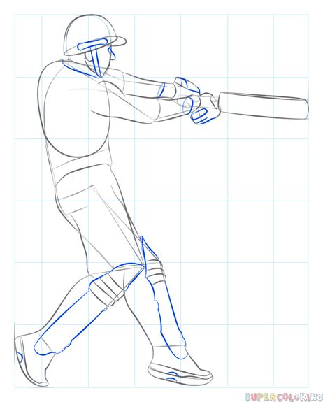 How To Draw A Cricket Player Step By Step Drawing Tutorials