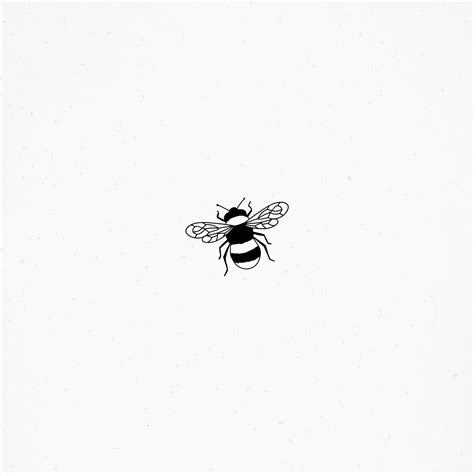 Cute Bee Illustration Doodle Drawing Insect Nature Living Life Handmade