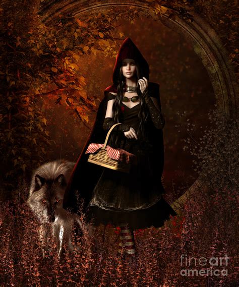 Little Red Riding Hood Gothic Digital Art By Shanina Conway Pixels