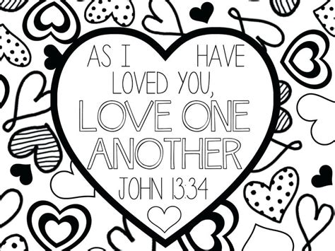 Love One Another Coloring Page At Free