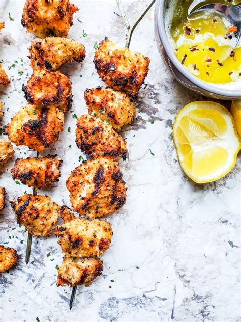 This Easy Grilled Chicken Spiedini Recipe With Lemon Butter Sauce Is