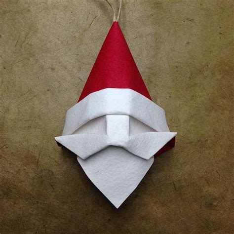 Origami Santa Ornament