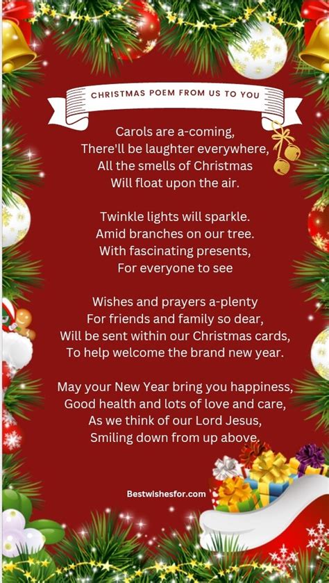 Merry Christmas 2022 Poems Xmas Poem Best Wishes