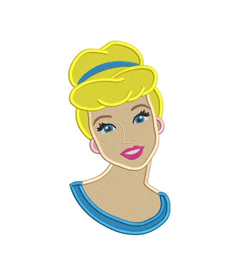 Cinderella Princess Fill Machine Embroidery Design Instant Download