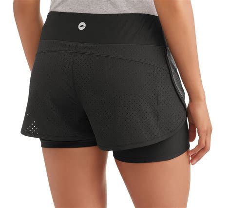 Avia Womens Active Perforated Running Shorts With Built In