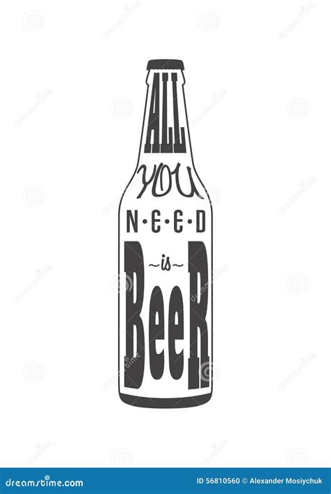 all you need is beer concept stock vector illustration of post decor 56810560