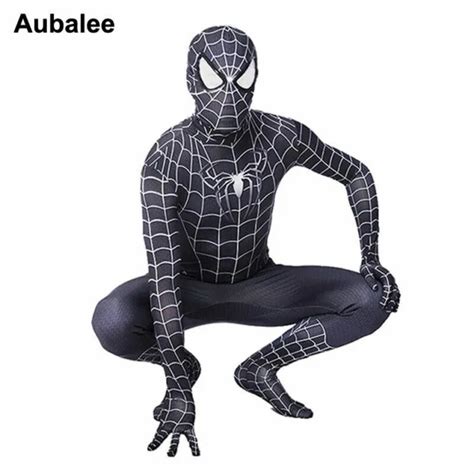 black spiderman adult zentai suit venom cosplay costume halloween men catsuit 30 08 picclick