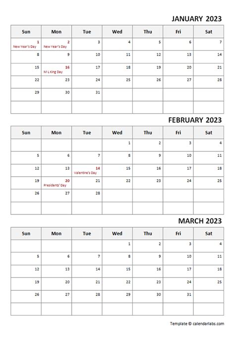 Printable Quarterly Calendar 2023 Printable World Holiday 2023 Quarterly Calendar Printable