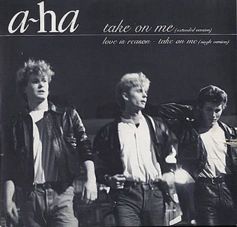 Take on me is a synthpop song that combines various instrumentation that includes acoustic guitars, keyboards, and drums. A-Ha Take On Me - 2nd Issue German 12" vinyl single (12 ...
