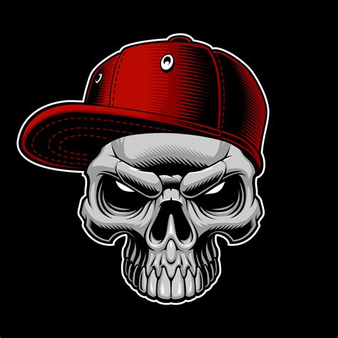 Skull With Cap 539225 Vector Art At Vecteezy