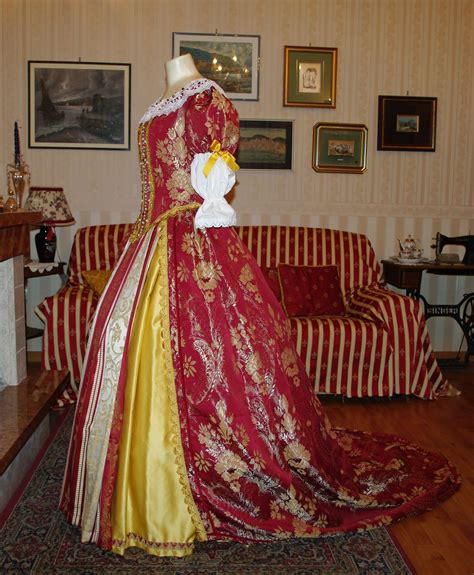 Abito Costume Storico Femminile 1600 Barocco Abiti Formali Lunghi