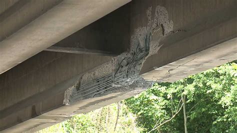 Damage Still Visible On Route 30 After Crane Hits Bridge