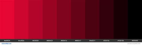Shades Xkcd Color Neon Red Ff073a Hex Shades Of Red Color Red Color Pallets Hex Colors